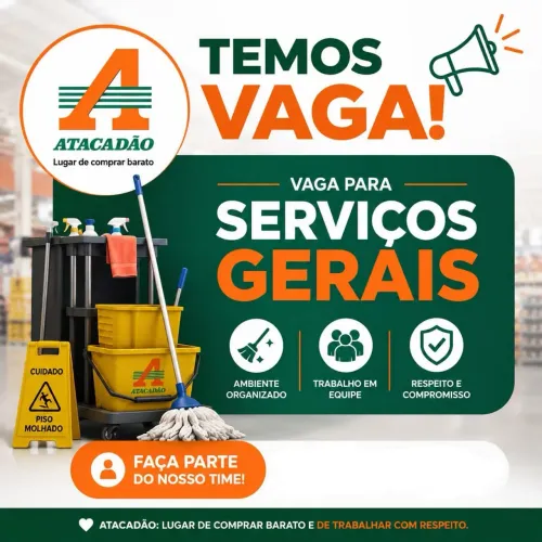 Vaga de emprego serviços gerais