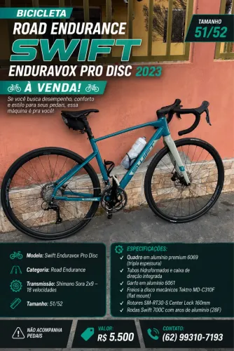 BICICLETA ROAD ENDURANCE SWIFT ENDURAVOX PRO DISC 18V 2023