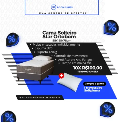 Cama Solteiro Star Ortobom