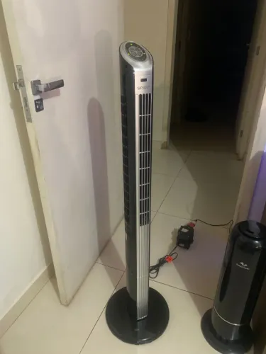 Ventilador Torre Spirit Maxximos Elegant TS1200 Preto Prata 127V