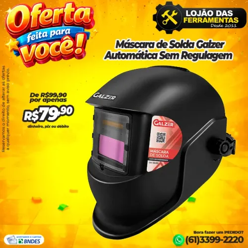 Máscara de Solda Automática Sem Regulagem Galzer