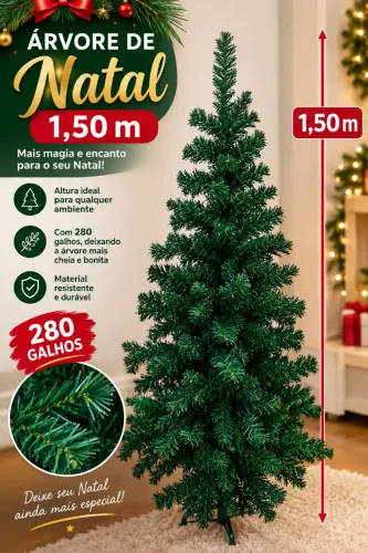 Árvore de Natal Tradicional 1,50m