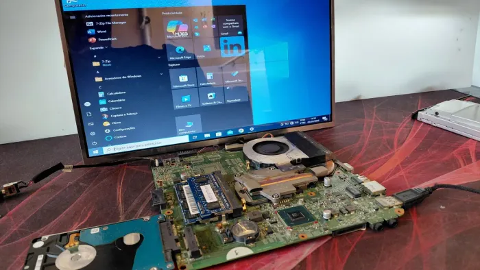 Placa mãe notebook Semp Toshiba IS1442 core i3 completa