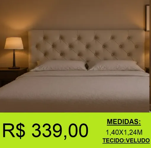 Cabeceira casal estofada - temos a pronta entrega