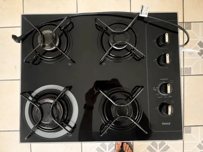 Cooktop Consul 4 Bocas a Gás - Vidro Temperado - Ótimo Estado - R$ 370