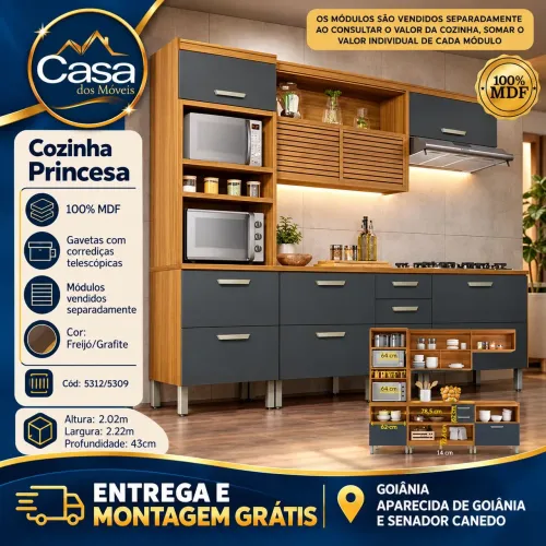Cozinha Princesa 100% mdf