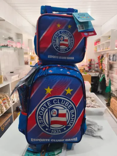 Kit Mochila do Bahia Infantil Carrinho e Costas