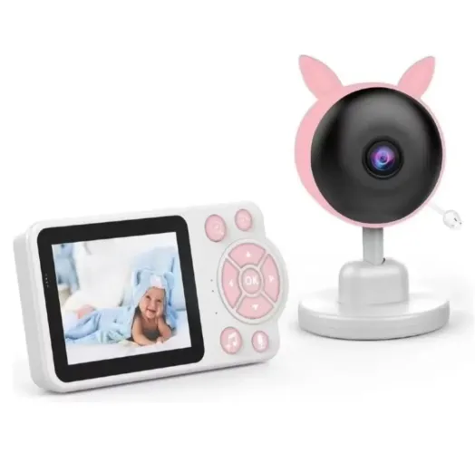 Babá eletrônica para bebê- cor rosa