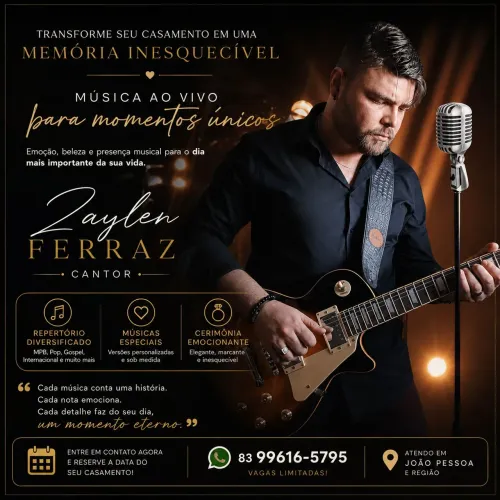 Seu evento será inesquecível com a voz de Zaylen Ferraz!