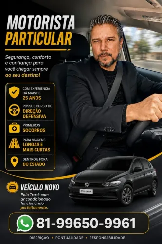 Motorista particular + de 25 anos de experiência
