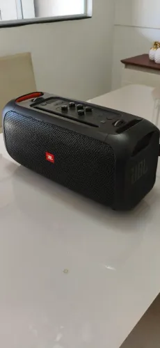 Caixa de som JBL party box on-the-go com nota