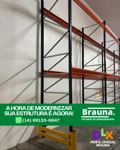 Porta Paletes Novo Sob Medida - Orçamento em 48h | Brauna