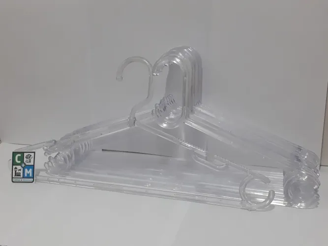 Kit Cabide Acrílico Transparente c/ 51 Unidades