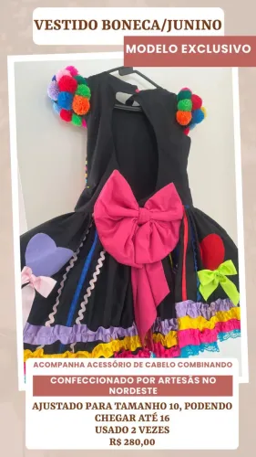 Vestido boneca/Junino