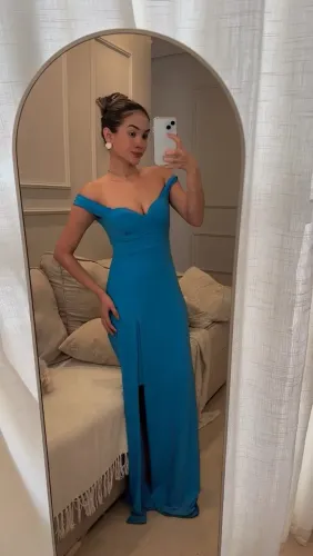Vestido azul festa 