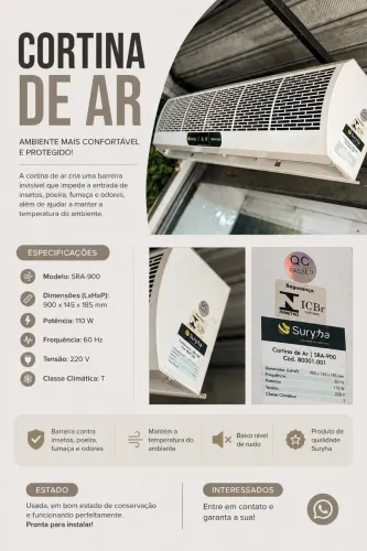 Cortina de ar SURYHA-900/ 90cm