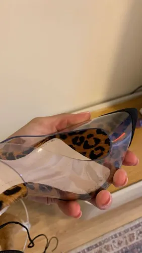 Schutz | Scarpin Lace-Up Vinil Animal Print 