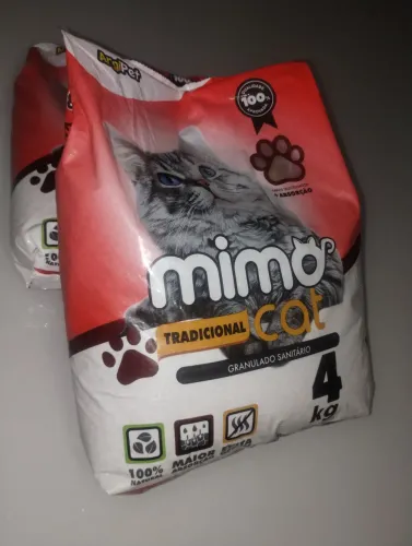 4 kg de areia sanitária higiênica natural para gatos