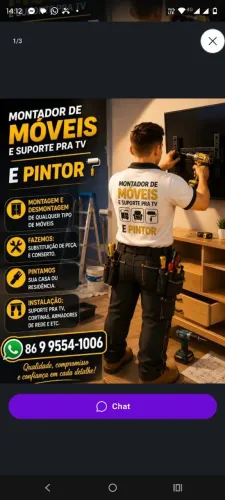 Montador de móveis/PINTOR/SUPORTE TV