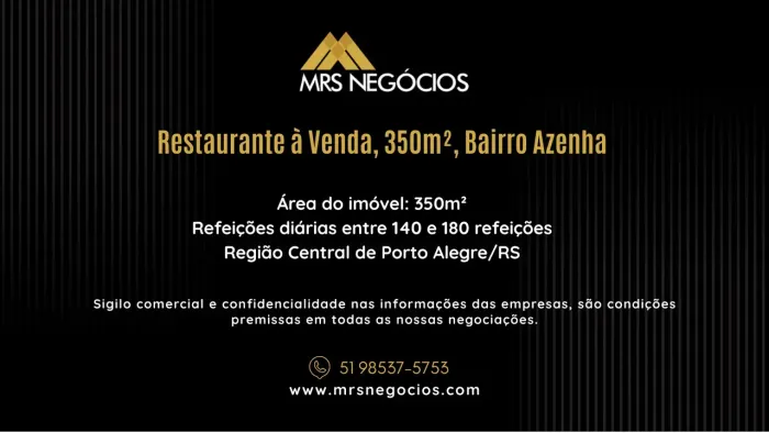 Restaurante à Venda, 350m², Bairro Azenha - Porto Alegre/RS