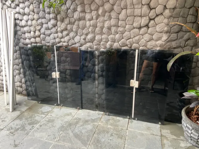 2 Janelas de blindex fumê completa