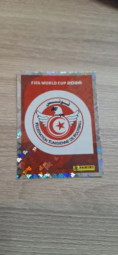 Figurinha Brilhante Escudo Tunísia Álbum Copa 2026