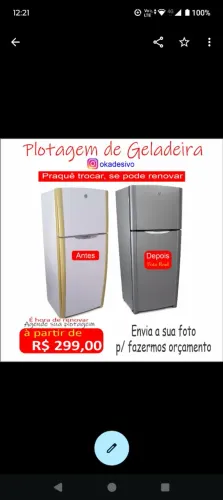 Plotagem | Envelopamento de geladeira