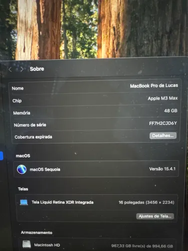 MacBook Pro 16 M3 Max 48GB RAM 1TB SSD