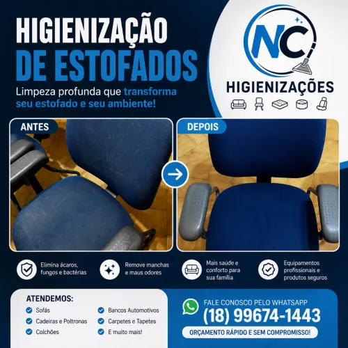 HIGIENIZAÇÃO DE ESTOFADOS