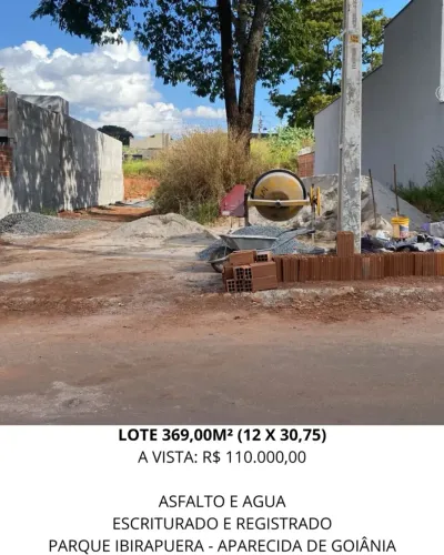Leia a descrição: Lote 369,00m² (Asfalto e Agua) Parque Ibirapuera