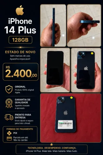 Oportunidade: iPhone 14 Plus Impecável