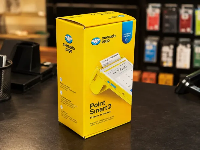 Máquina de Cartão Mercado Pago Smart 2 Touchscreen