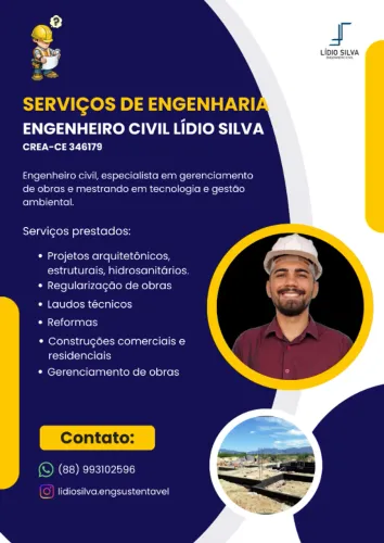 Serviços de Engenharia - Engenheiro civil Lídio Silva