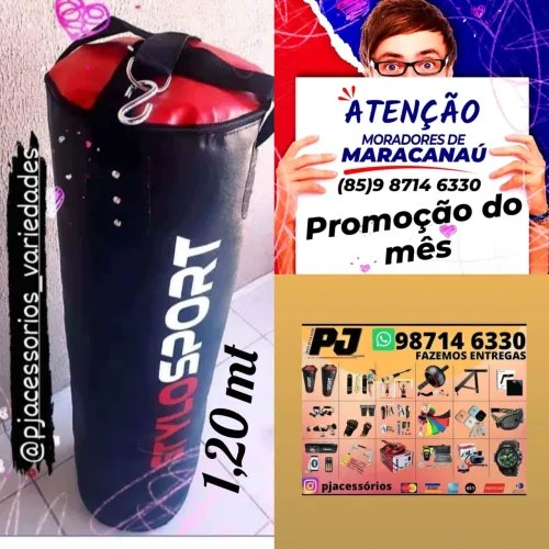 saco de pancadas reforçado 1,20 Mt cheio. entrega grátis