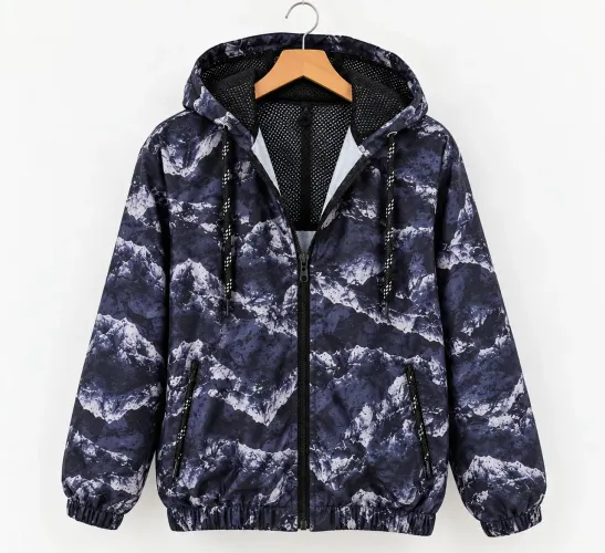 Jaqueta corta vento Estampada Masculina 12 anos