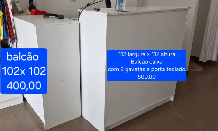 Balcão caixa MDF 2 peças