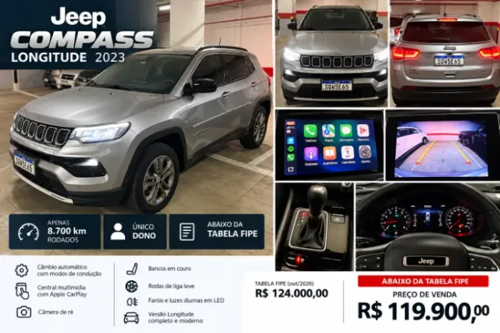 Jeep Compass Long. T270 1.3 TB 4X2 Flex AUT 2023