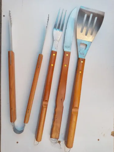 Kit Churrasco Camping Kala - 4 Peças - Usado Conservado