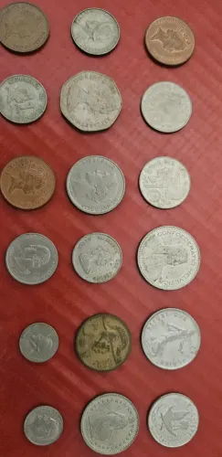 Coleção de moedas antigas