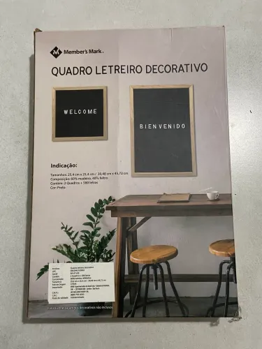 Quadro letreiro decorativo