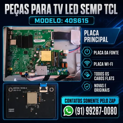 PLACA PRINCIPAL ORIGINAL NOVA DA TV LED SEMP TCL MODELO:40S615 PLACA ORIGINAL