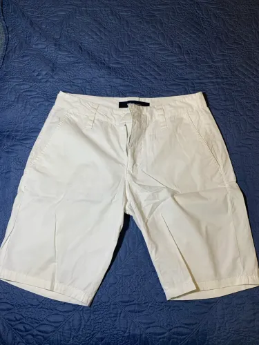 Bermuda Jeans Branca Tecido Leve 