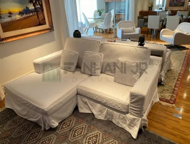 Apartamento mobiliado em Moema, São Paulo-SP: 3 quartos, 3 suítes, 3 salas, 4 banheiros, 3