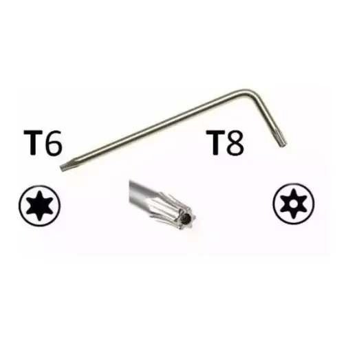 Chave T6 e T8 Com Furo em L Controle XBOX 360 One Series