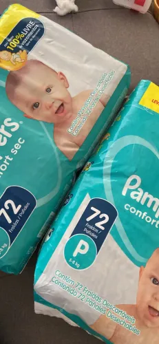 Vendo fralda Pampers tamanho P 72 unidades