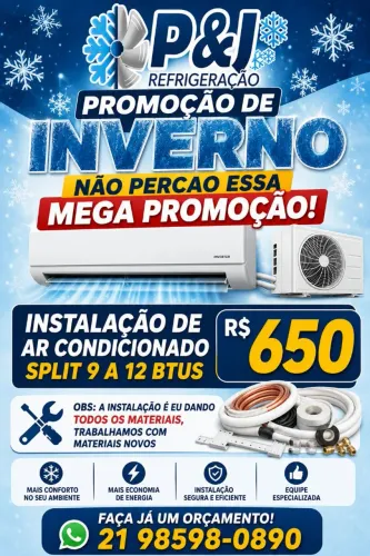 PROMOÇÃO EM INSTALAÇÃO DE AR CONDICIONADO SPLIT
