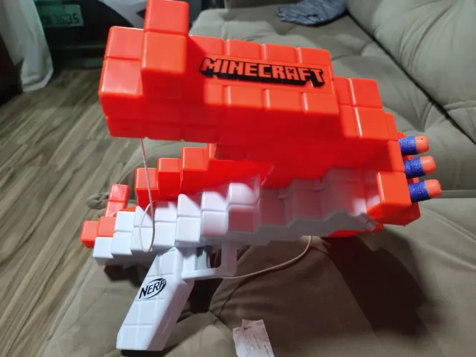 Nerf Minecraft lançador de dardos de espuma
