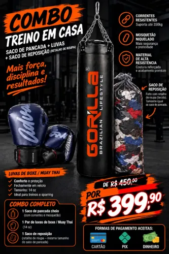 Saco de pancada+ luvas Decathlon+ pacotes de reposição de tecidos.
