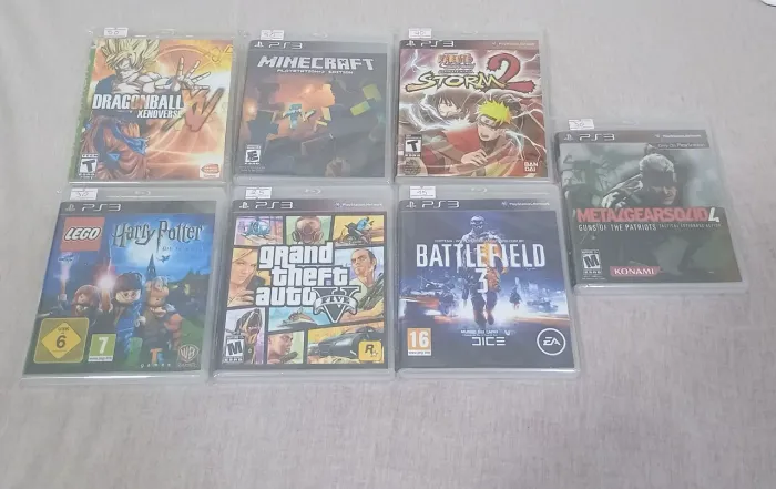 Lote com 7 jogos de PS3