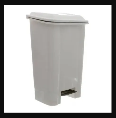 Lixeira Retangular Com Pedal 50 Lt Branca NOVO